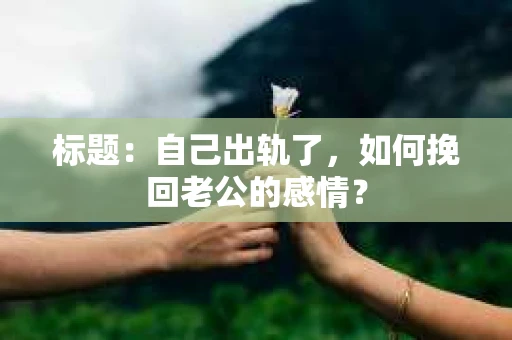 标题：自己出轨了，如何挽回老公的感情？