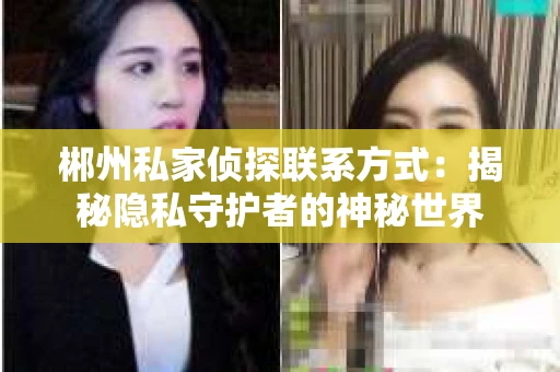 郴州私家侦探联系方式：揭秘隐私守护者的神秘世界
