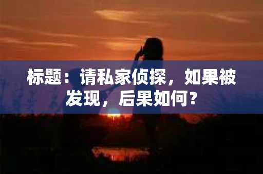 标题：请私家侦探，如果被发现，后果如何？