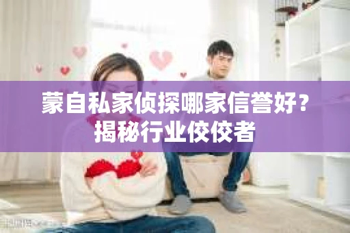 蒙自私家侦探哪家信誉好？揭秘行业佼佼者