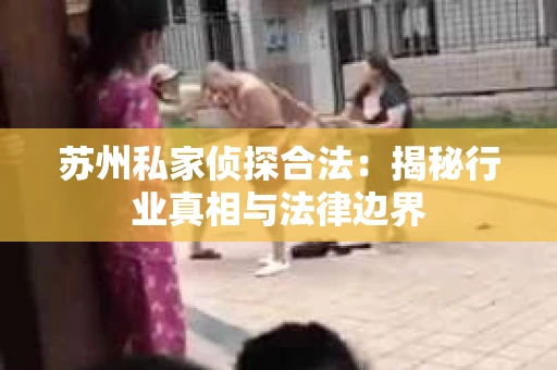 苏州私家侦探合法：揭秘行业真相与法律边界